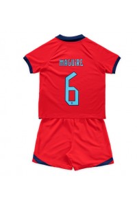 Fotbalové Dres Anglie Harry Maguire #6 Dětské Venkovní Oblečení MS 2022 Krátký Rukáv (+ trenýrky)